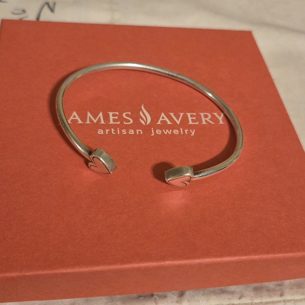James Avery Silver Heart Bangle